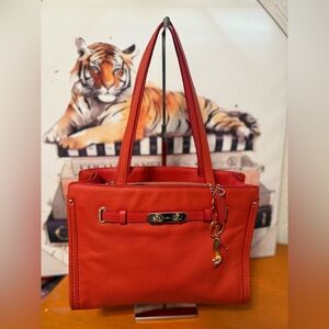 Coach Swagger Leather Satchel Bag